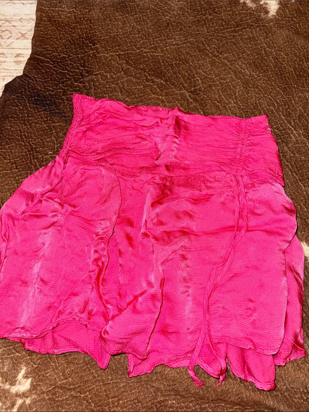 Bright Pink Tiered tube top